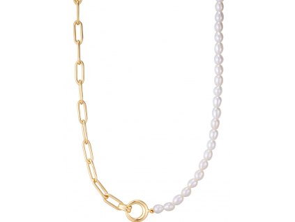 ANIA HAIE N043-01G Pearl Power Ladies Necklace, adjustable