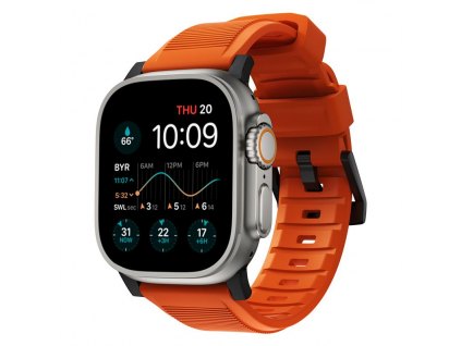 Nomad Rugged Strap, orange/black - Apple Watch Ultra (49mm) 8/7 (45mm)/6/SE/5/4 (44mm)/3/2/1 (42mm)