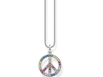 Thomas Sabo KE2170-318-7 Peace Rainbow Ladies Necklace, adjustable