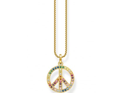 Thomas Sabo KE2170-996-7 Peace Rainbow Ladies Necklace, adjustable