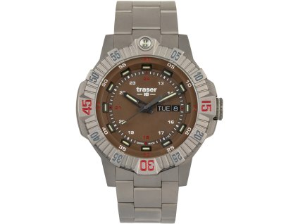 Pánské hodinky Traser H3 110668 Tactical Brown Titan Mens Watch 46mm 20ATM