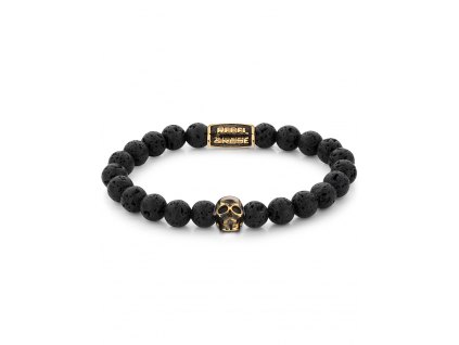 Rebel & Rose Bracelet Skull Black Moon RR-SK002-G-L mens