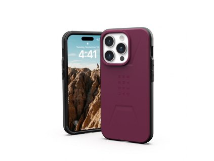 UAG Civilian MagSafe, bordeaux - iPhone 15 Pro