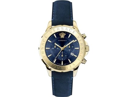 Pánské hodinky Versace VEV601423 Signature Chronograph Mens Watch 44mm 5ATM