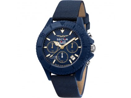 Pánské hodinky Sector R3271739001 Save the Ocean Chronograph Mens Watch 44mm