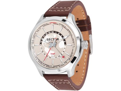 Pánské hodinky Sector R3251504001 Traveller GMT Mens Watch 48mm 10ATM