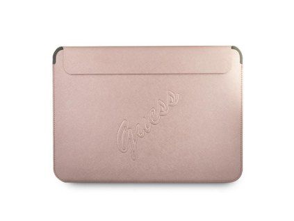 Guess Sleeve GUCS13PUSASPI 13  pink Saffiano Script