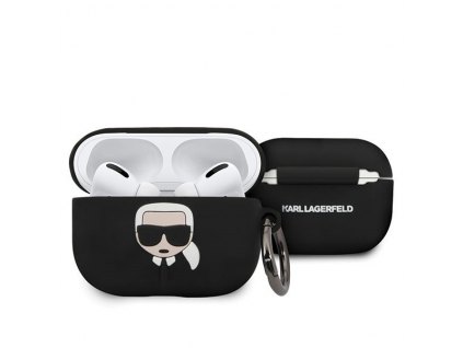 Karl Lagerfeld KLACAPSILGLBK AirPods Pro cover black Silicone Ikonik