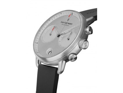 Pánské hodinky Nordgreen PI42SIRUBLXX Mens Watch Pioneer Chronograph 42mm 5ATM