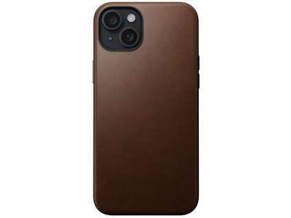 Nomad Modern Leather Case, brown - iPhone 15 Plus