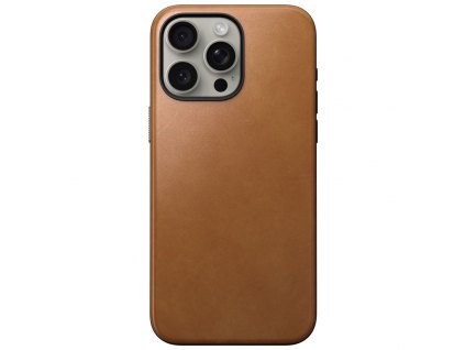 Nomad Modern Leather Case, english tan - iPhone 15 Pro Max