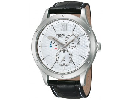 Pánské hodinky Pulsar PQ7005X1 Men's Watch Silver Black Multifunction 5 ATM