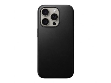 Nomad Modern Leather Case, black - iPhone 15 Pro