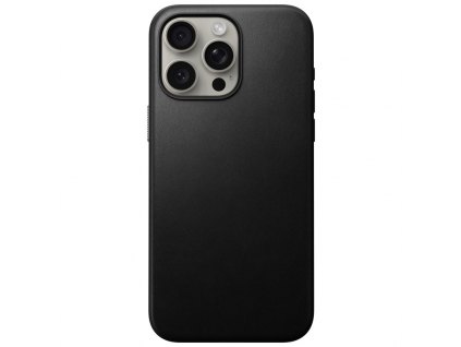 Nomad Modern Leather Case, black - iPhone 15 Pro Max