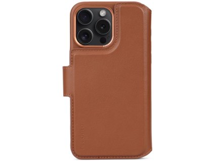 Decoded Leather Detachable Wallet, tan - iPhone 15 Pro Max