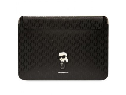 Karl Lagerfeld Sleeve KLCS14SAKHPKK 14" black Saffiano Monogram Ikonik