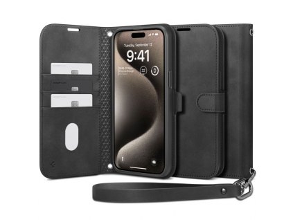 Spigen Wallet S Pro, black - iPhone 15 Pro