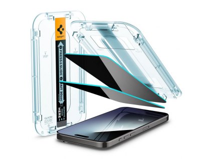 Spigen Glass tR EZ Fit (Privacy) 2 Pack, transparency - iPhone 15 Pro Max