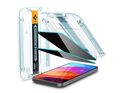 Spigen Glass tR EZ Fit (Privacy) 2 Pack, transparency - iPhone 15 Plus