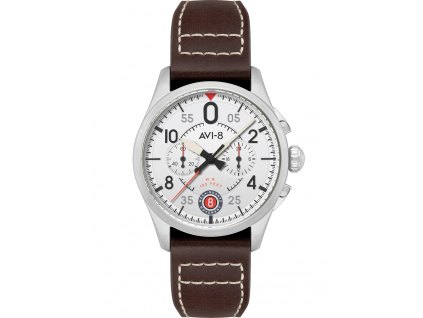 Pánské hodinky AVI-8 AV-4089-05 Mens Watch Spitfire Lock Chronograph 42mm 5ATM