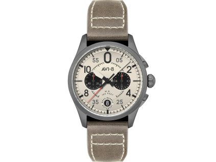 Pánské hodinky AVI-8 AV-4089-06 Mens Watch Spitfire Lock Chronograph 42mm 5ATM