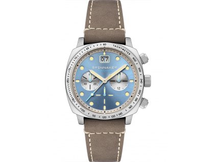 Pánské hodinky Spinnaker SP-5068-04 Mens Watch Hull Chronograph Sky Blue 42mm 10ATM