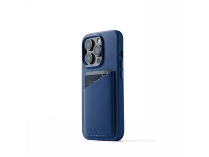 Mujjo Full Leather Wallet Case Apple iPhone 14 Pro (monaco blue)