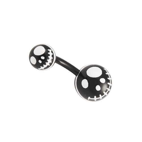 Piercing do pupíku UNCB33-BLACK-WHITE