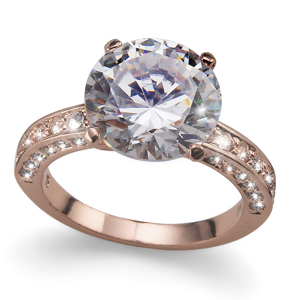 Prsten s krystaly Swarovski Oliver Weber Princess 41065RG obvod: 62 mm