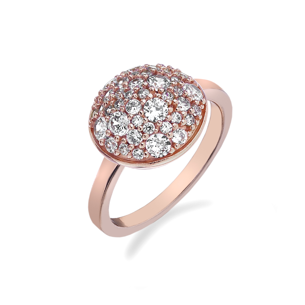 Stříbrný prsten Hot Diamonds Emozioni Bouquet Rose Gold obvod: 51 mm