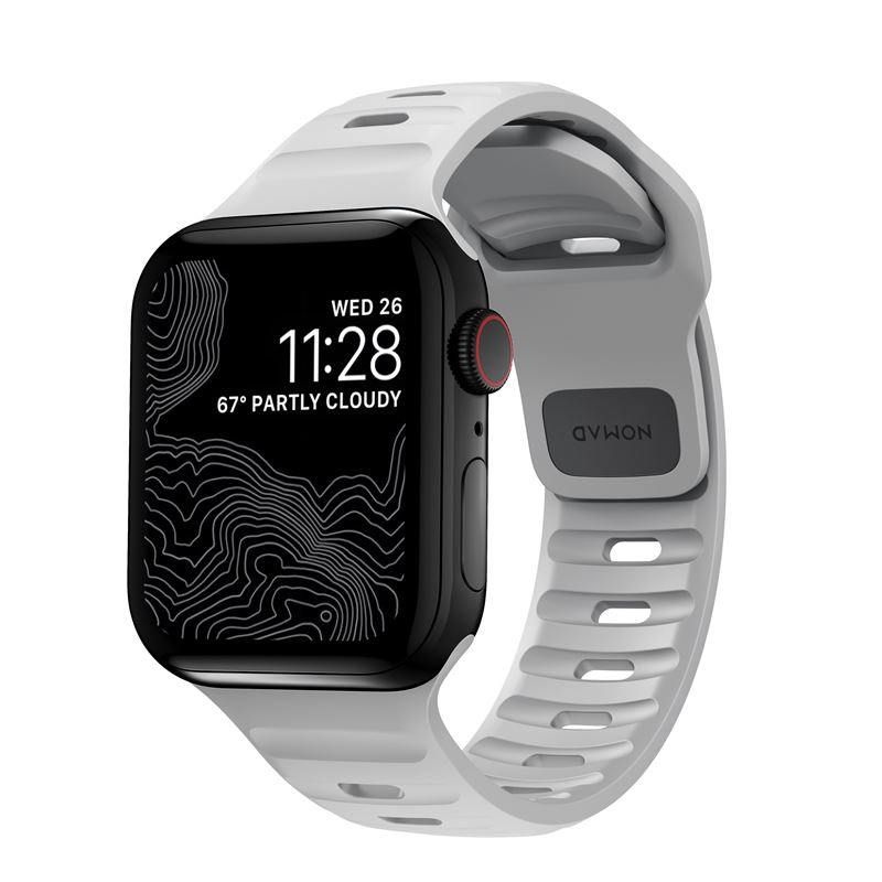 Nomad Sport Strap M/L, grey - Apple Watch Ultra 2/1 (49mm) 9/8/7 (45mm)/6/SE/5/4 (44mm)/3/2/1 (42mm)