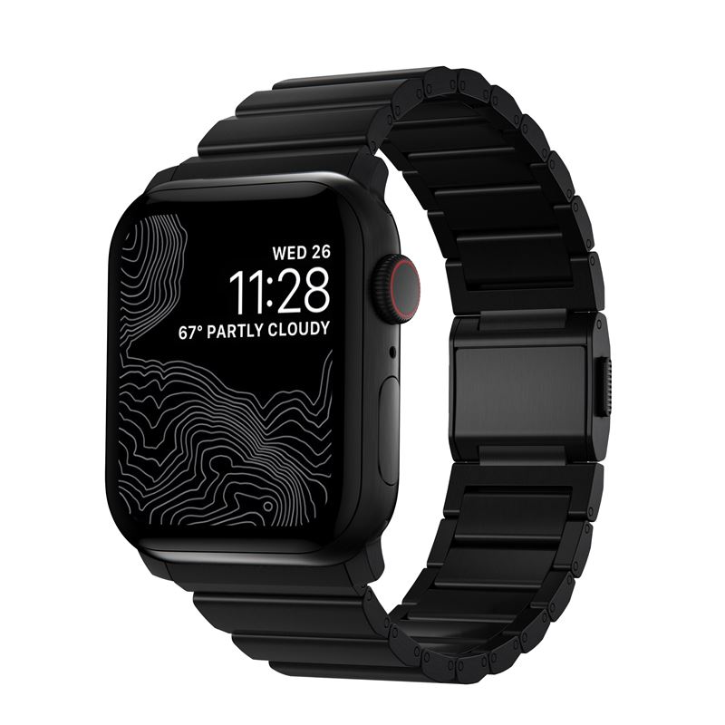 Nomad Titanium Band, black - Apple Watch Ultra 2/1 (49mm) 9/8/7 (45mm)/6/SE/5/4 (44mm)/3/2/1 (42mm)