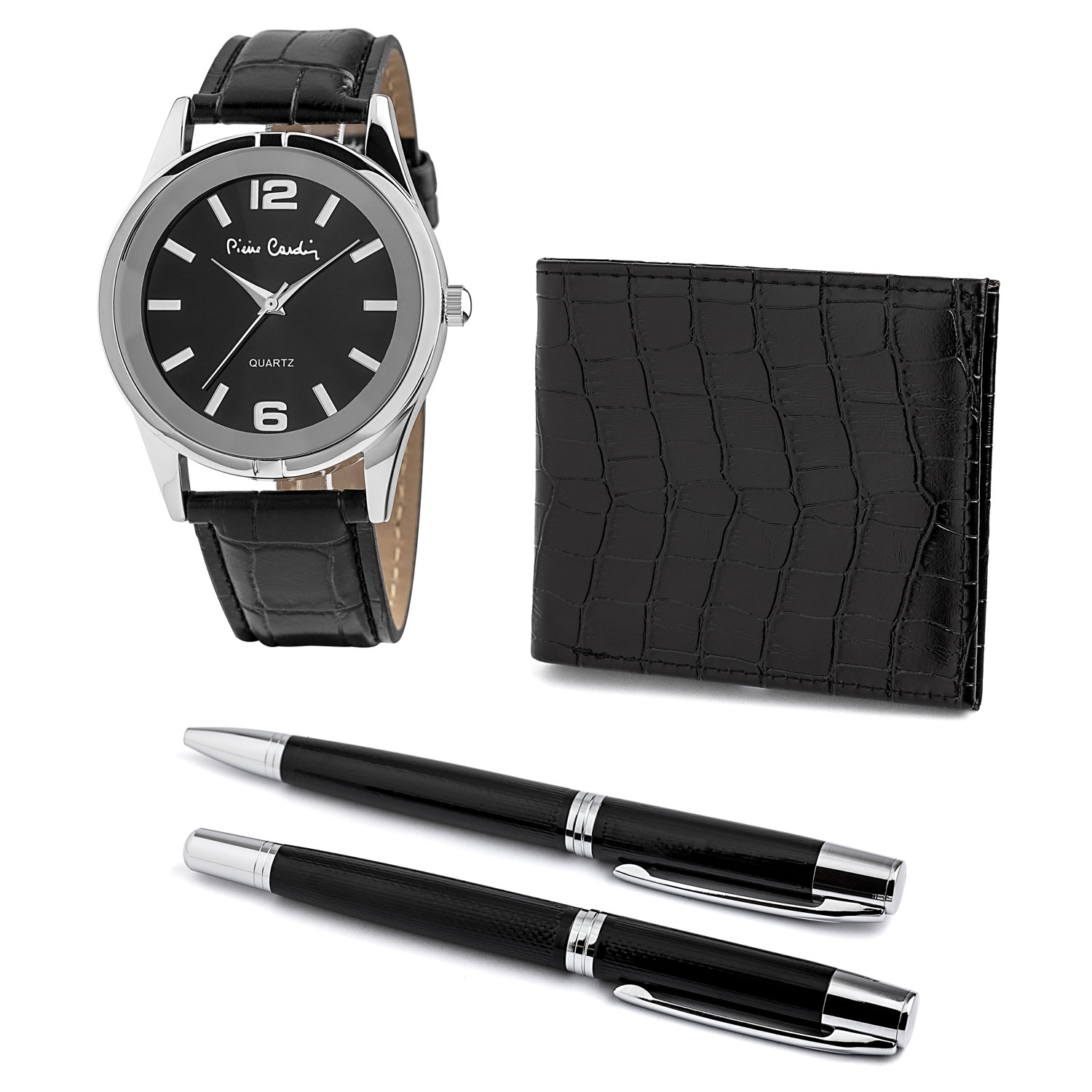 Pierre Cardin PCX8222G27 dárkový set hodinky + peněženka + 2x pero