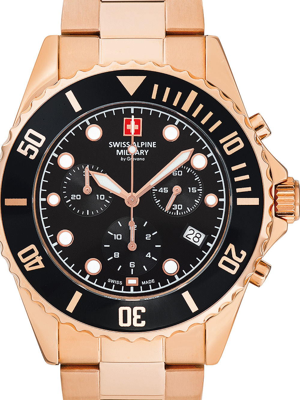 Pánské hodinky Swiss Alpine Military 7053.9167 Chronograph Mens Watch 42mm 10ATM