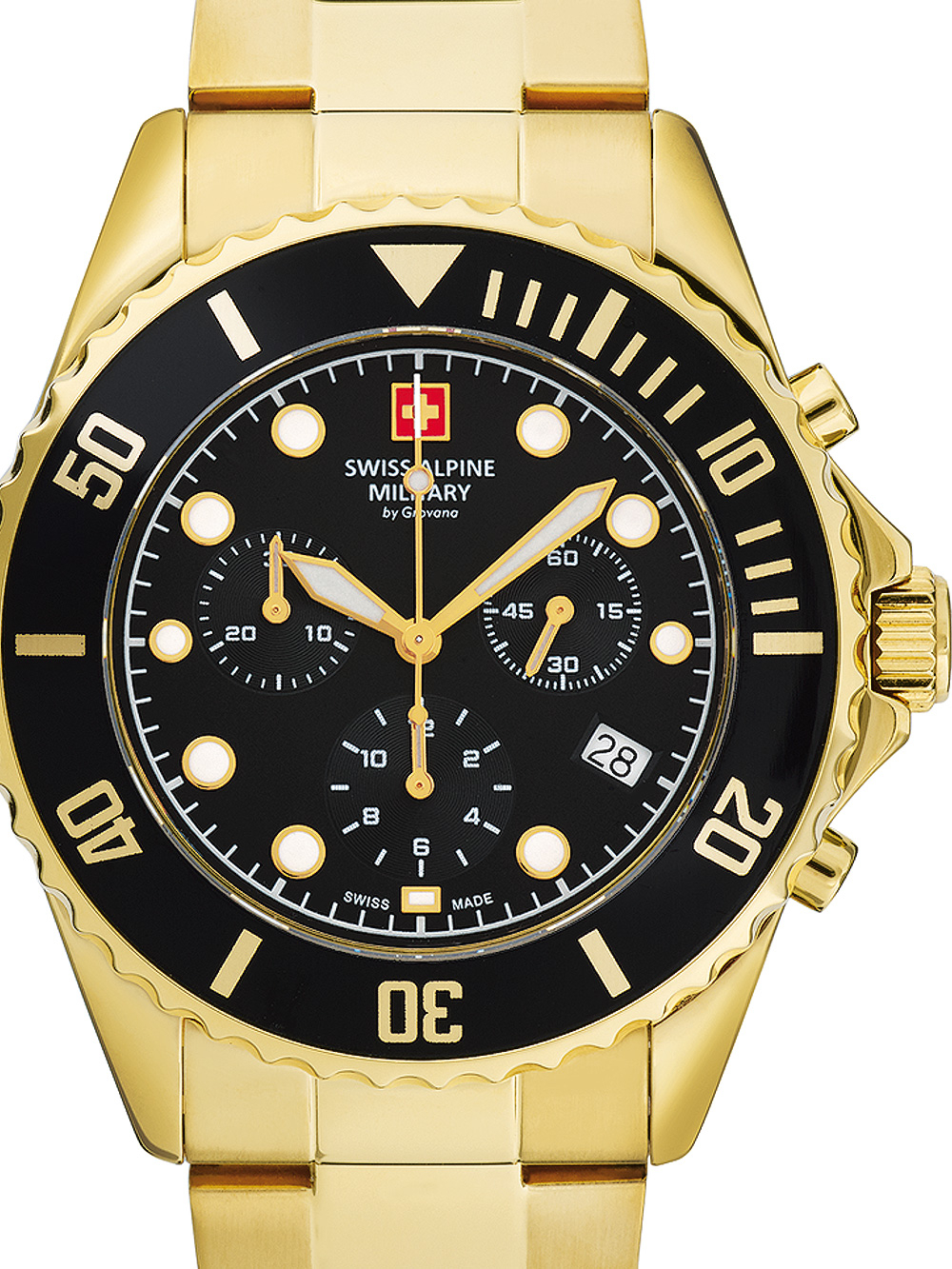 Pánské hodinky Swiss Alpine Military 7053.9117 Chronograph Mens Watch 42mm 10ATM
