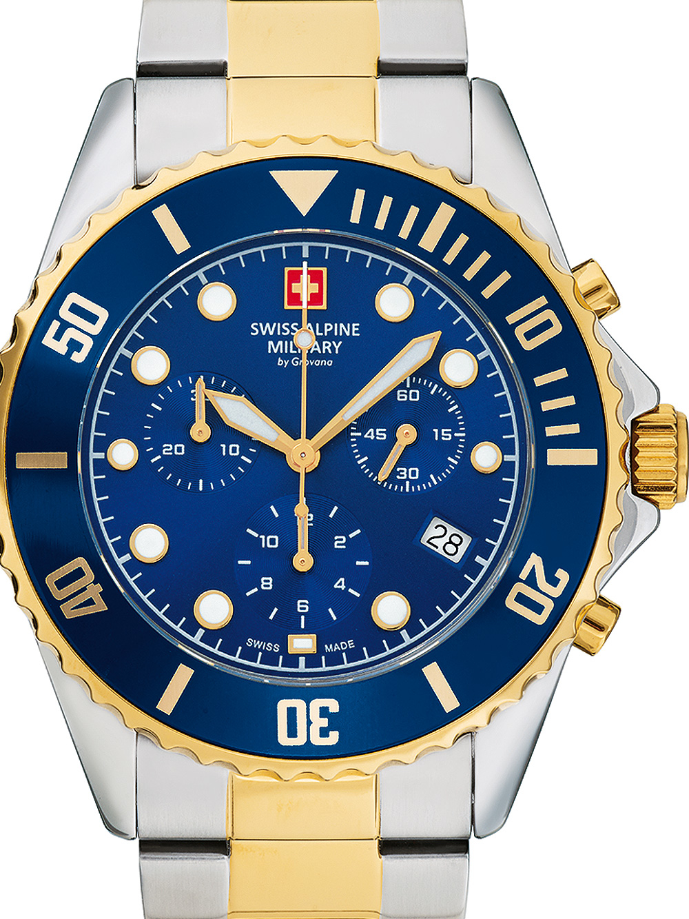 Pánské hodinky Swiss Alpine Military 7053.9145 Chronograph Mens Watch 42mm 10ATM