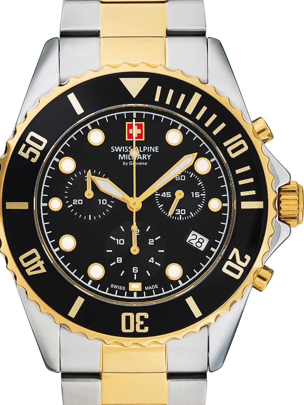 Pánské hodinky Swiss Alpine Military 7053.9147 Chronograph Mens Watch 42mm 10ATM