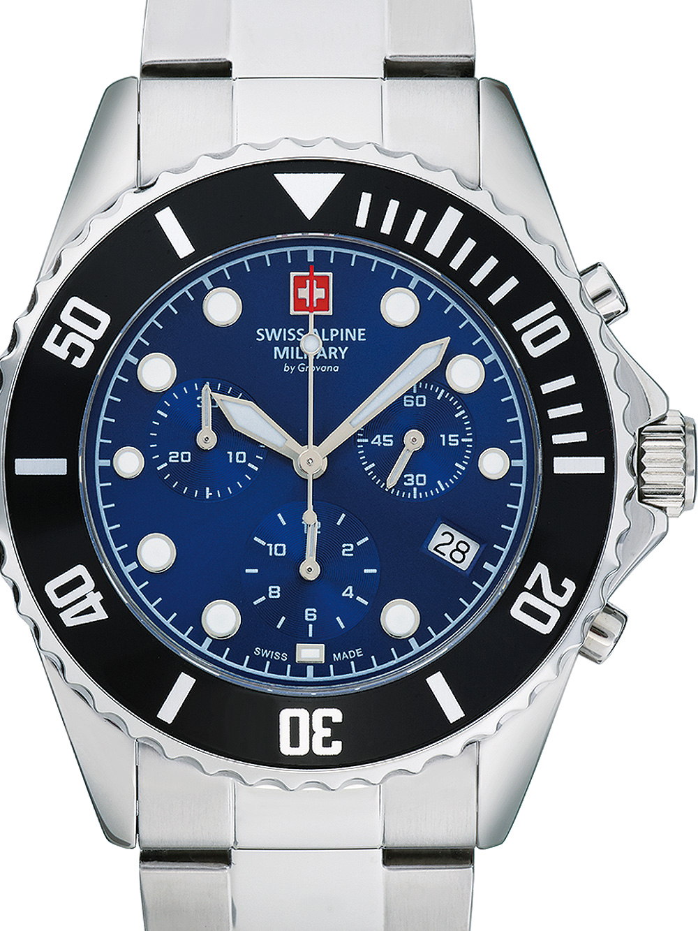 Pánské hodinky Swiss Alpine Military 7053.9138 Chronograph Mens Watch 42mm 10ATM