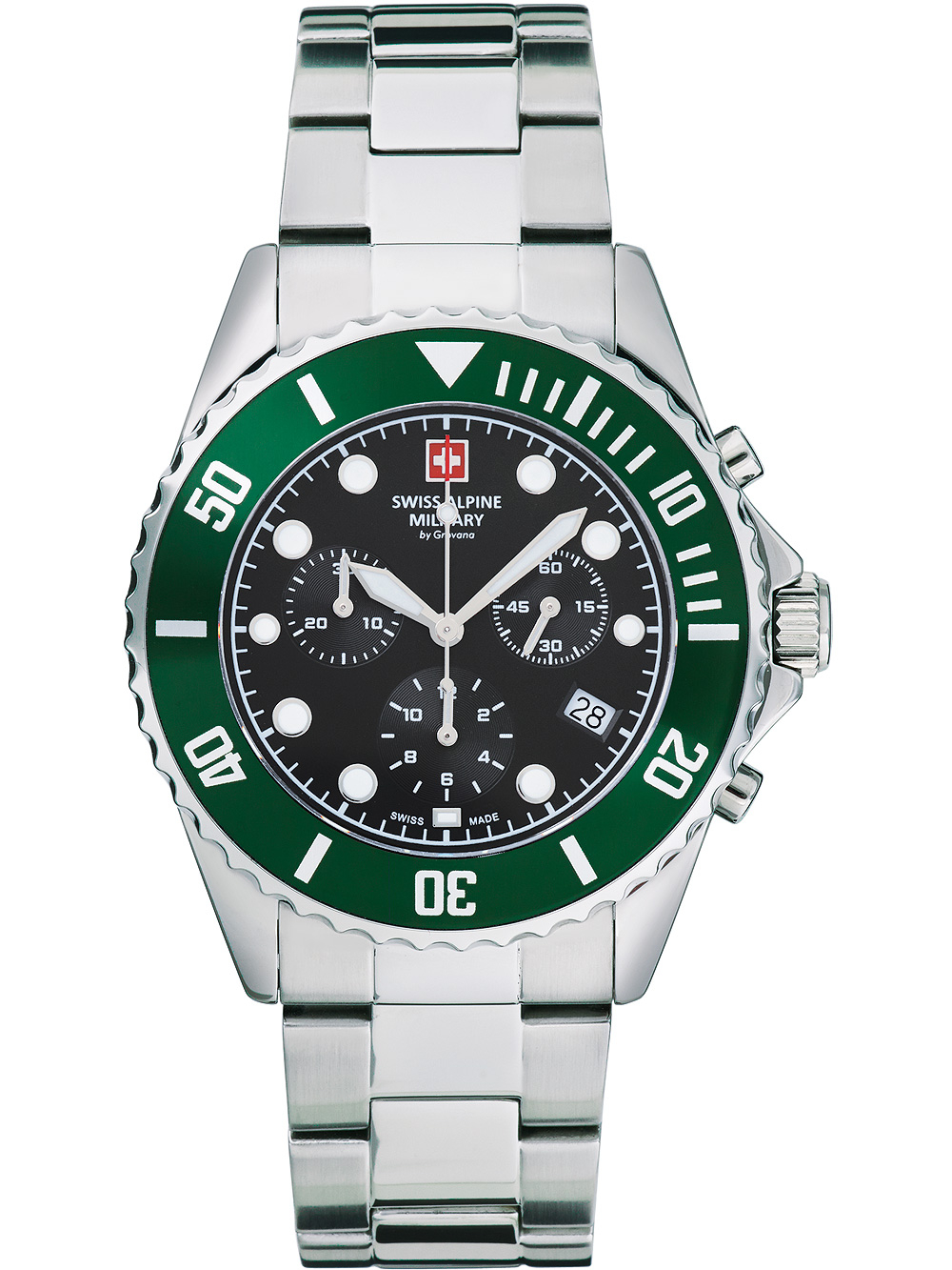 Pánské hodinky Swiss Alpine Military 7053.9133 chronograph mens watch 42mm 10ATM