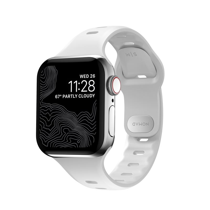 Nomad Sport Slim Strap S/M, white - Apple Watch 9/8/7 (41mm)/6/SE/5/4 (40mm)/3/2/1 (38mm)