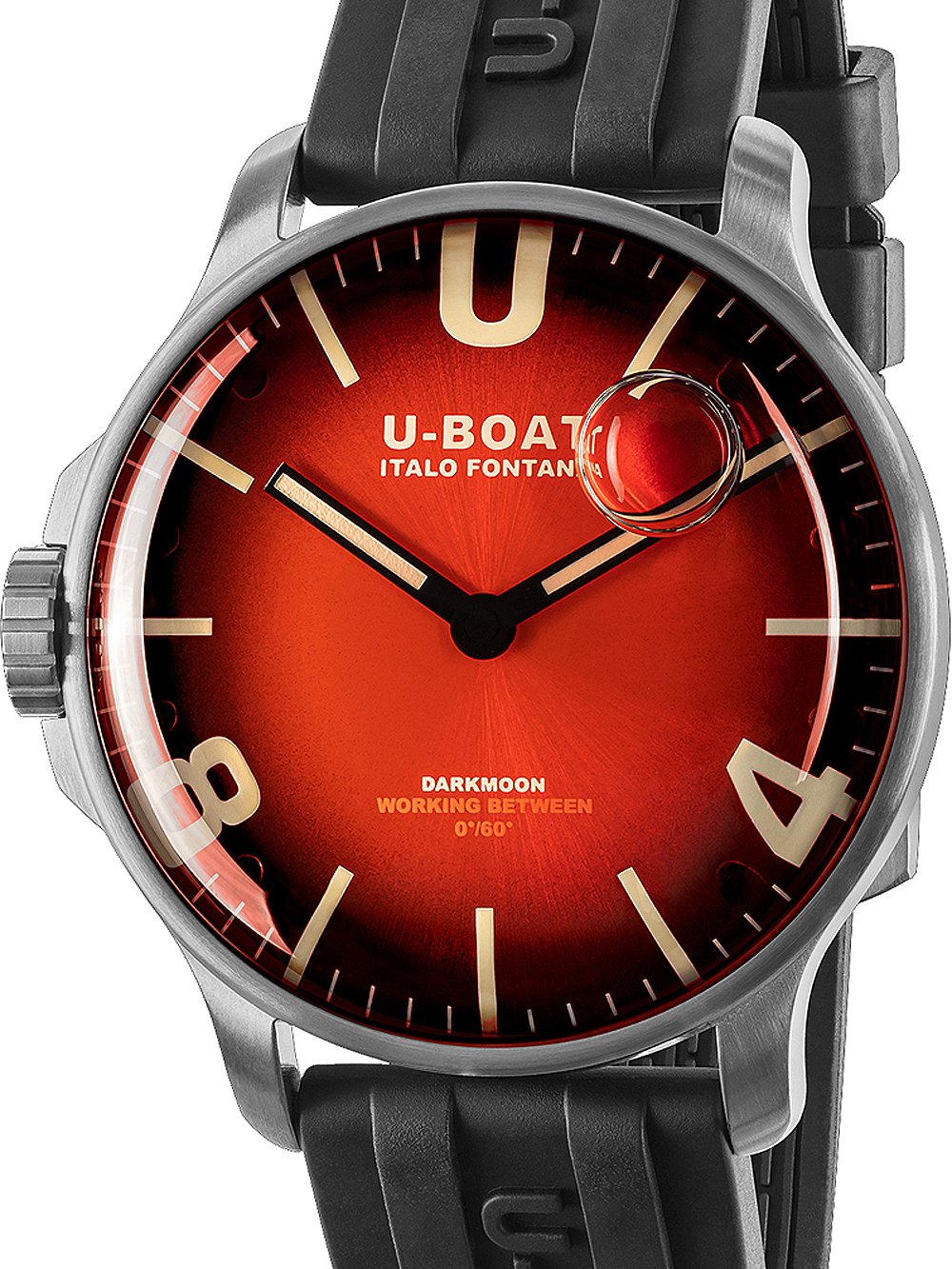 Pánské hodinky U-Boat 8701/B Darkmoon Red SS Soleil