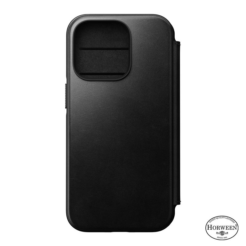 Nomad Leather MagSafe Folio, black - iPhone 14 Pro
