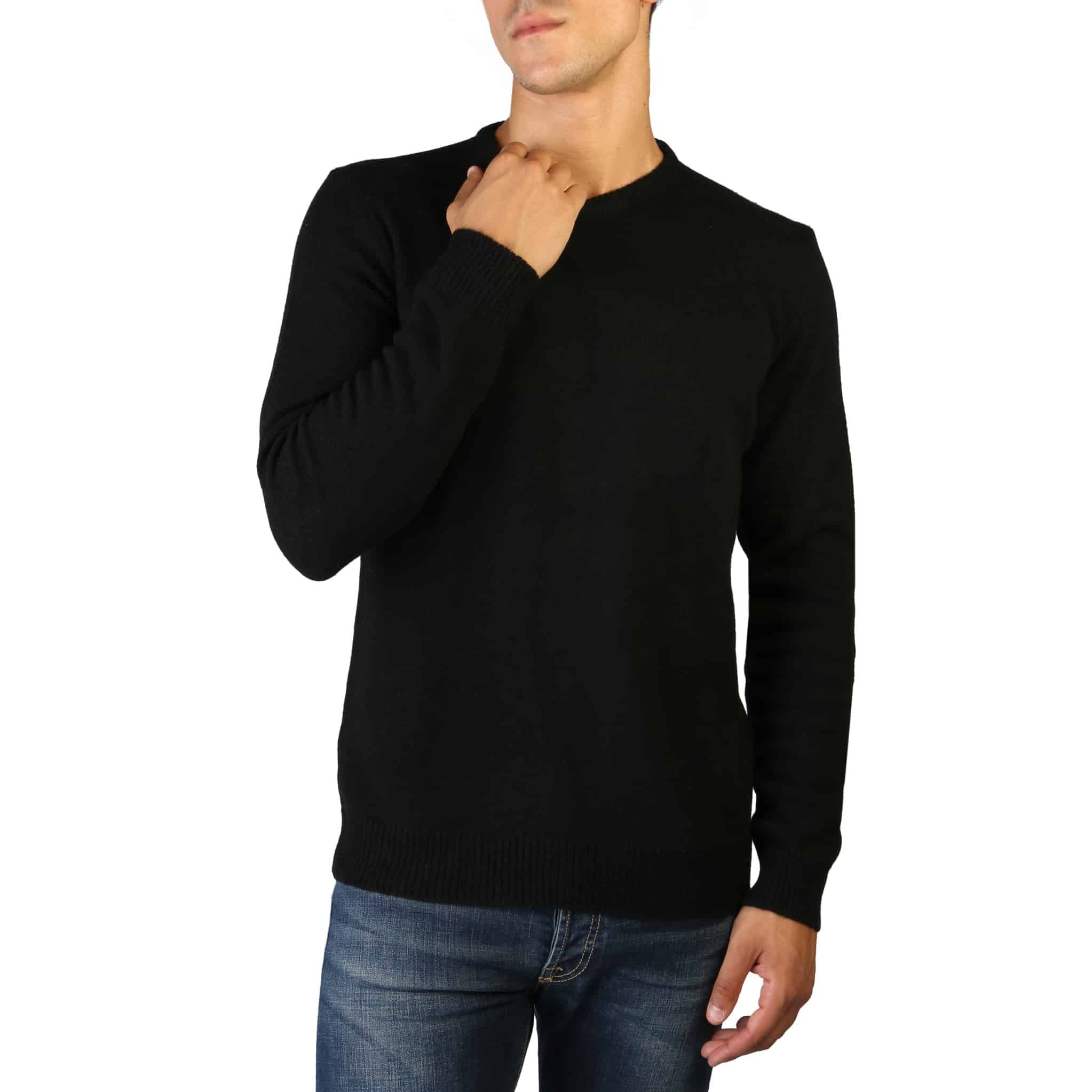 Pánský svetr 100% Cashmere C-NECK-M Barva: černá, Velikost: S