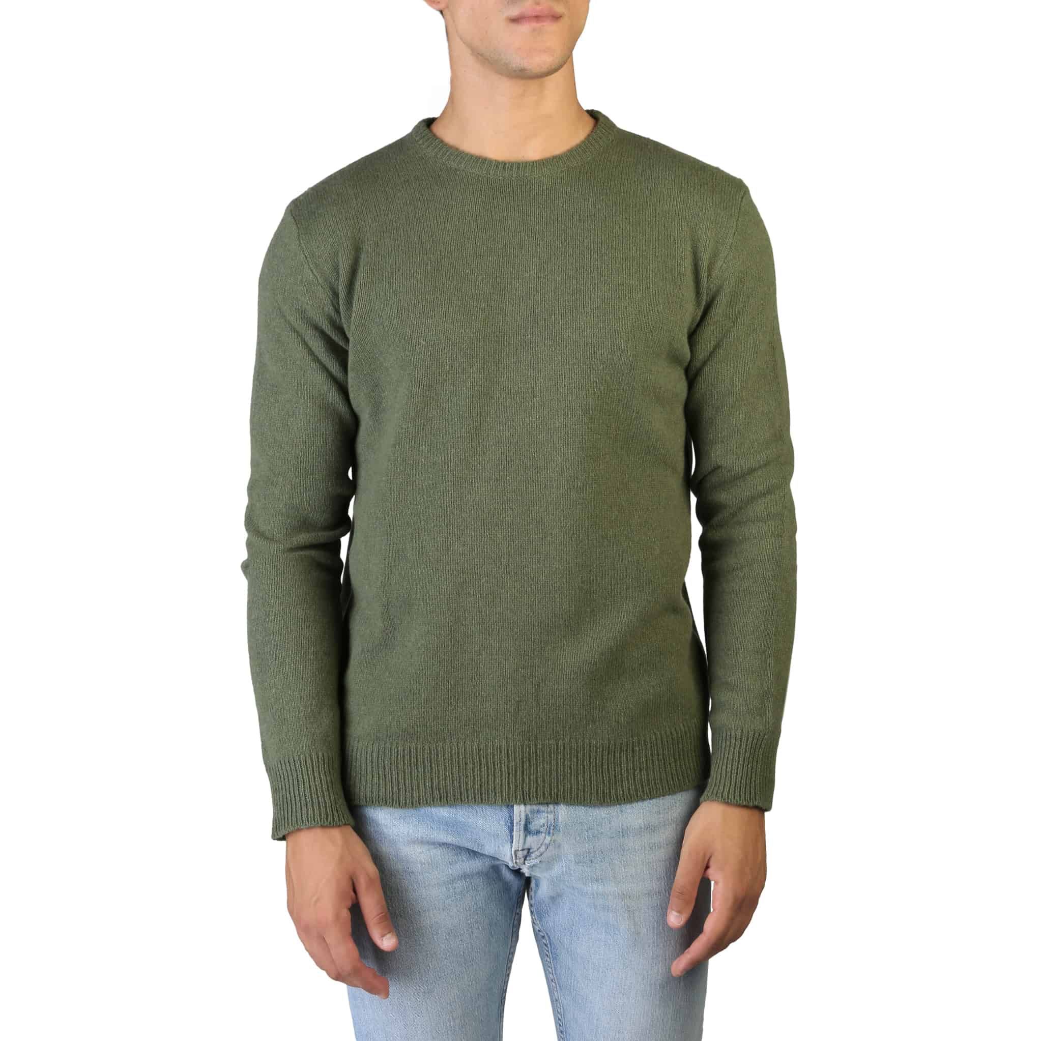 Pánský svetr 100% Cashmere C-NECK-M Barva: zelená, Velikost: M