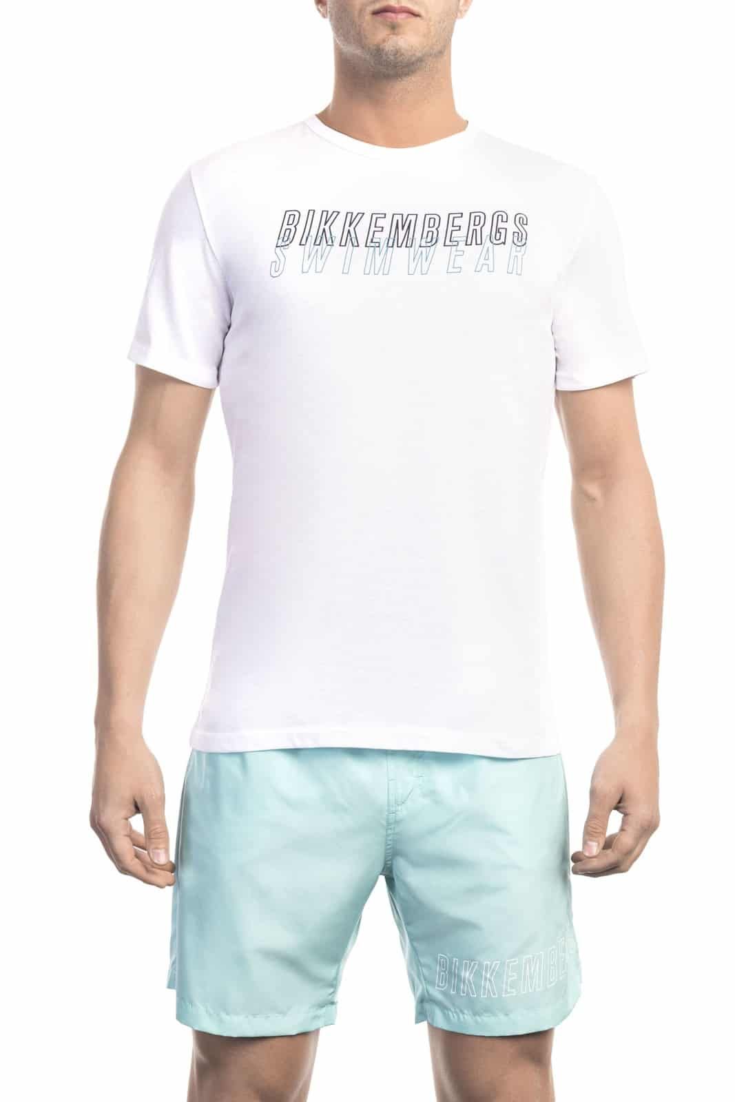 Pánské triko Bikkembergs Beachwear BKK1MTS01 Barva: bílá, Velikost: M