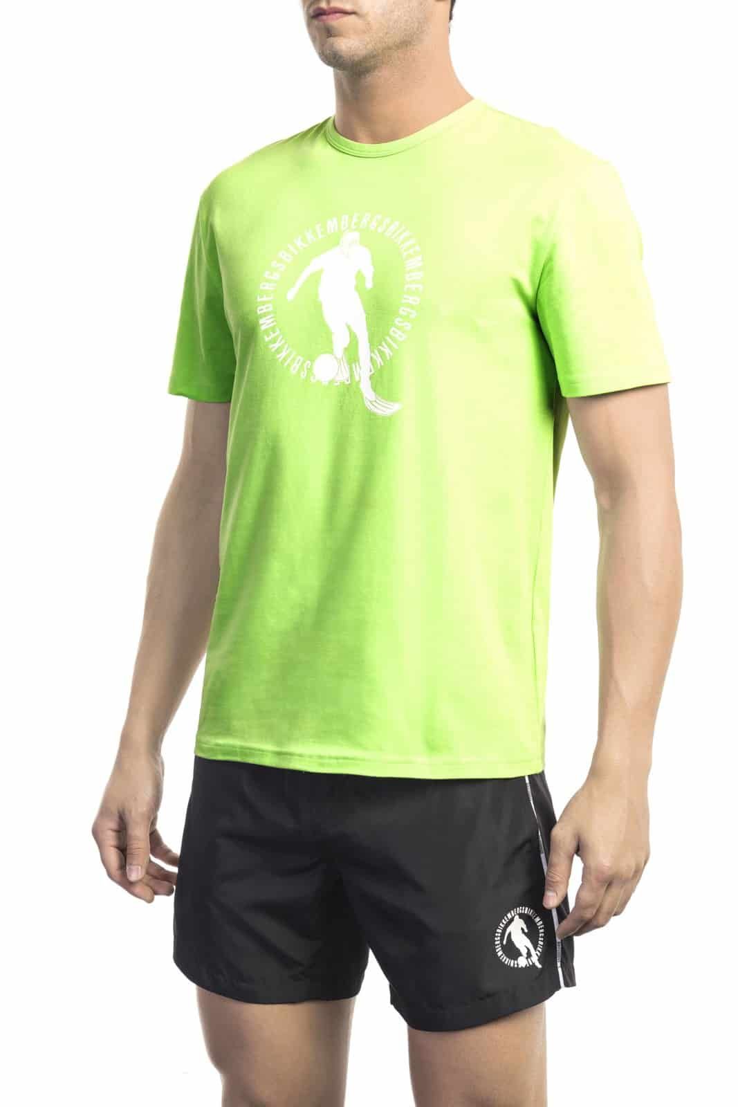 Pánské triko Bikkembergs Beachwear BKK1MTS02 Barva: zelená, Velikost: XL