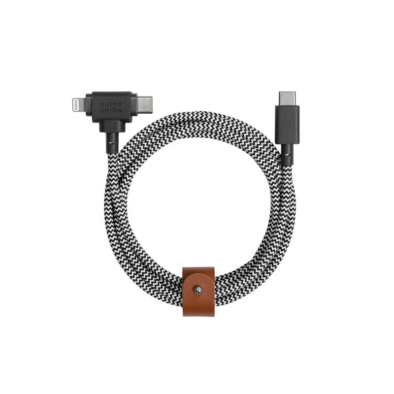 Native Union Belt Universal Cable (USB-C – Lighting/USB-C) 1.5m, zebra