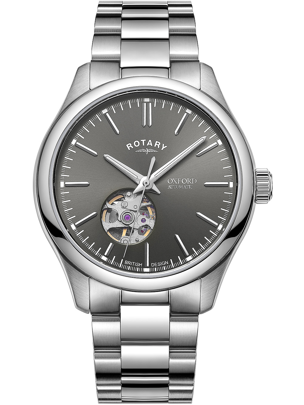 Pánské hodinky Rotary GB05095/74 Oxford Automatic Mens Watch 40mm 5ATM