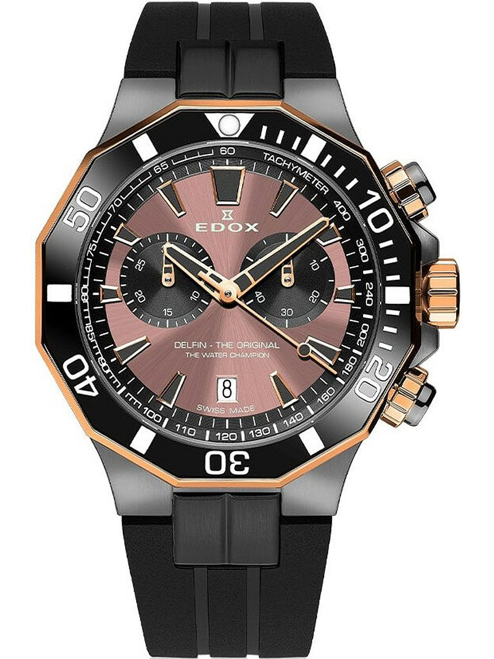 Pánské hodinky Edox 10112-357GRNCA-BRNR Delfin