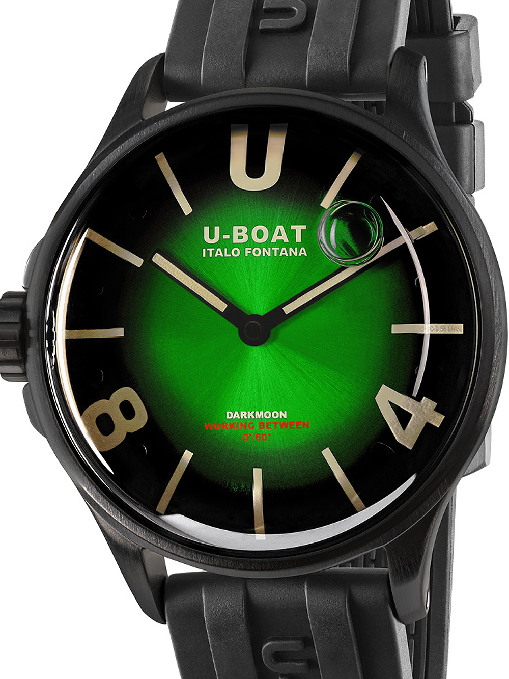 Pánské hodinky U-Boat 9503 Darkmoon Green PVD Soleil